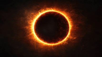 Fototapeta premium Fiery Ring of Solar Eclipse Cosmic Phenomenon