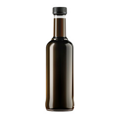 Dark Brown Olive Oil Bottle Isolated on a Transparent Background