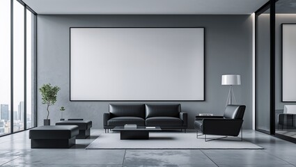 interior with white board