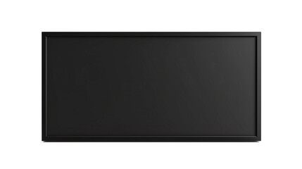 Black-bordered digital screen display, isolated on transparent background 