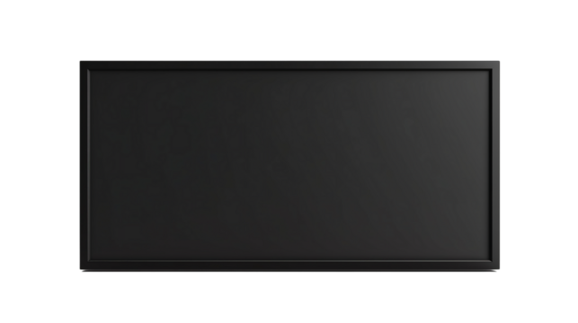 Black-bordered digital screen display, isolated on transparent background  - Powered by Adobe