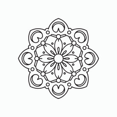 mandala floral ornament design vector illustration