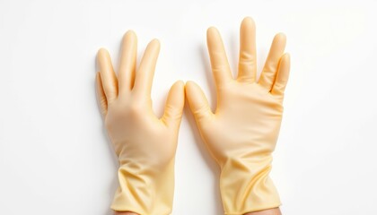 Obraz premium Protective Disposable Gloves Pair Hands Hygiene