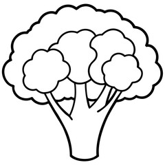 Broccoli Line Art with Modern Style