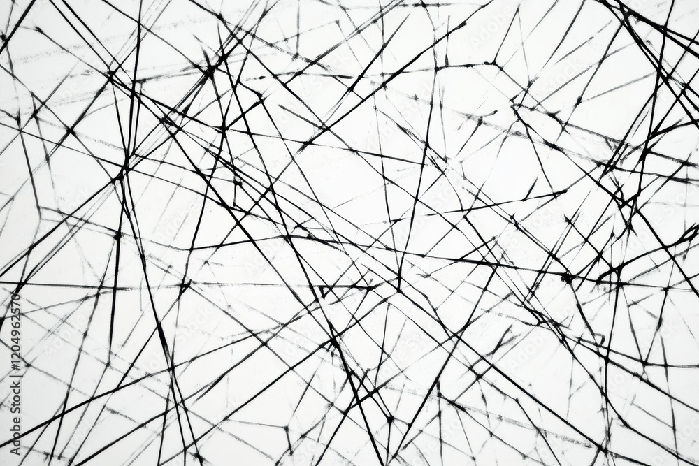 Poster intricate black lines create an abstract pattern on a white background in a minimalist design featur