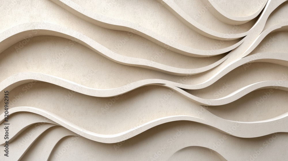 Leinwandbilder abstract textured wall design featuring flowing lines and curves, created in neutral tones to evoke 