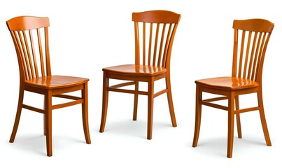 Elegant wooden chair showcased from multiple angles, highlighting its craftsmanship, design simplicity, and unique texture.