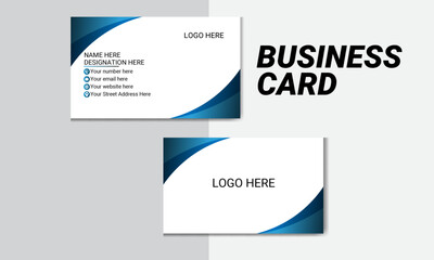 new business card template . clean modern business card template . double sided business card and name card . corporate minimalist business card company vector . simple and beautiful visiting card	