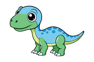Adorable Cartoon Dinosaur Illustration