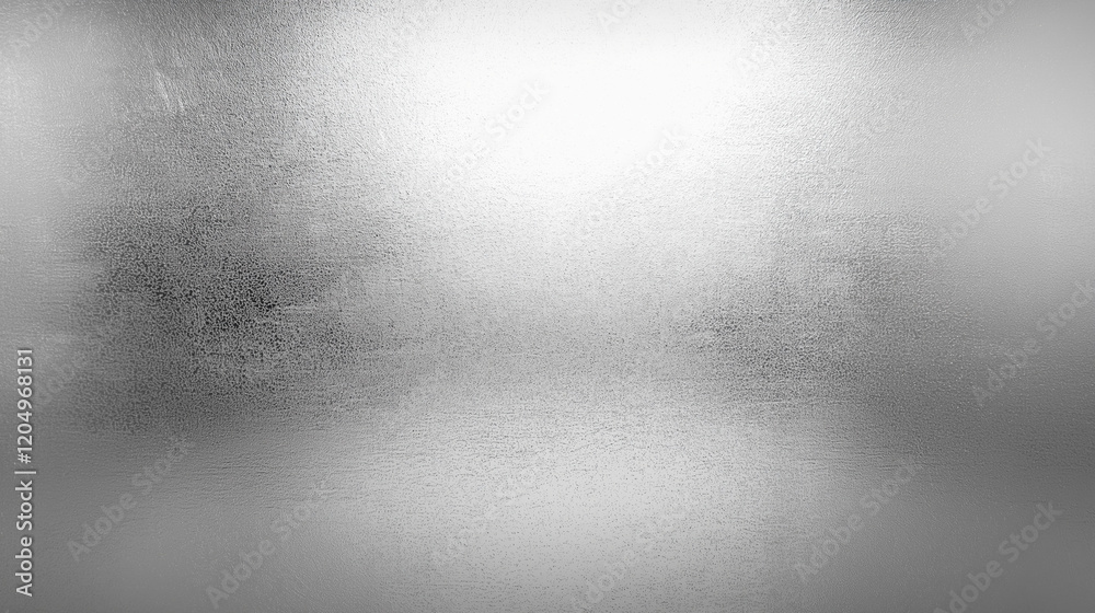 Poster A light gray gradient texture background featuring a smooth transition from light to dark shades, complemented by elements of glass and silver metal. This elegant and minimalist design creates a clean
