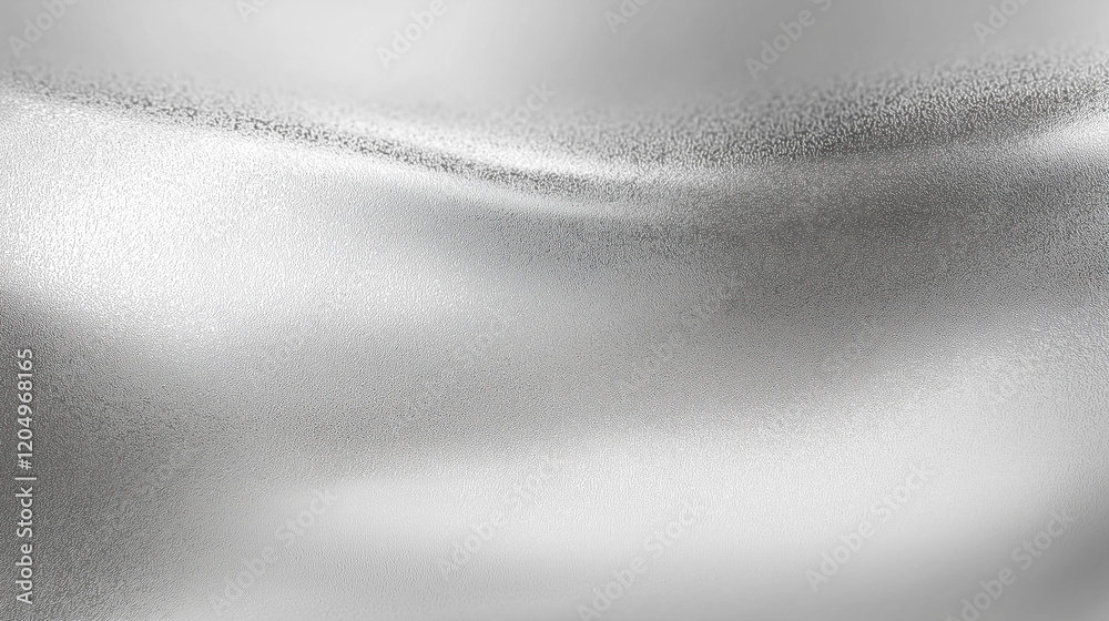 Poster A light gray gradient texture background featuring a smooth transition from light to dark shades, complemented by elements of glass and silver metal. This elegant and minimalist design creates a clean