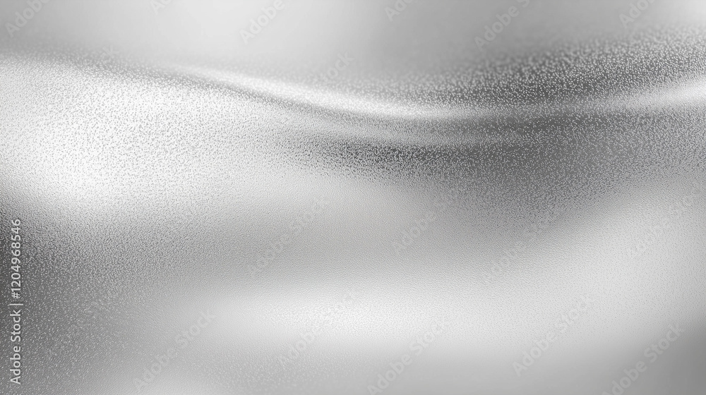 Poster A light gray gradient texture background featuring a smooth transition from light to dark shades, complemented by elements of glass and silver metal. This elegant and minimalist design creates a clean