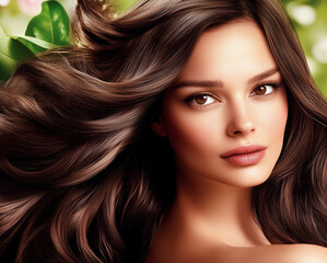 Obraz premium Shine, Strength, and Elegance for Your Thick, Beautiful Hair.