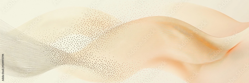 Poster Flowing waves of soft colors create an abstract design showcasing movement and harmony in artistic expression. Generative AI