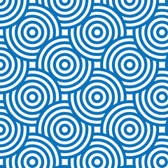 Blue cloud or river seamless design art pattern vector. Illustration of traditional oriental asian background.