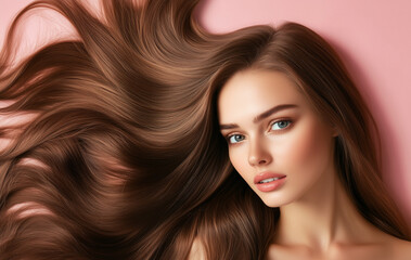 Obraz premium Transform Your Hair into a Shimmering Masterpiece with Elegant Elements.