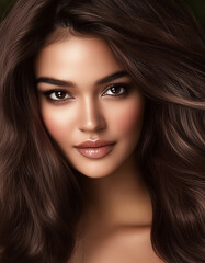 Naklejka premium Transform Your Hair into a Shimmering Masterpiece with Elegant Elements.