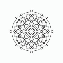 mandala floral ornament design vector illustration