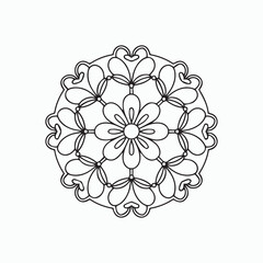 mandala floral ornament design vector illustration