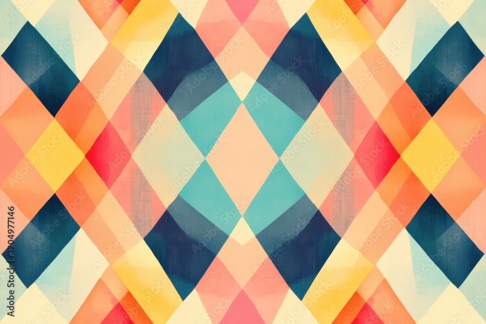 Poster colorful geometric pattern with vibrant hues and a modern design for contemporary decor. generative 