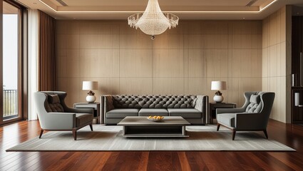 modern office interior with armchair