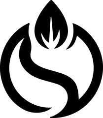 vector illustration sketch silhouette symbol logo icon sound of nature modern abstract for growing company.eps