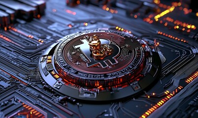 Dynamic visualization of artificial intelligence in cryptocurrency trading, showcasing algorithms, market trends, and data analysis.