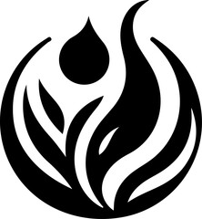 vector illustration sketch silhouette symbol logo icon sound of nature modern abstract for growing company.eps