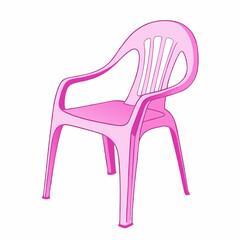 A pink chair furniture  vector illustration (1)