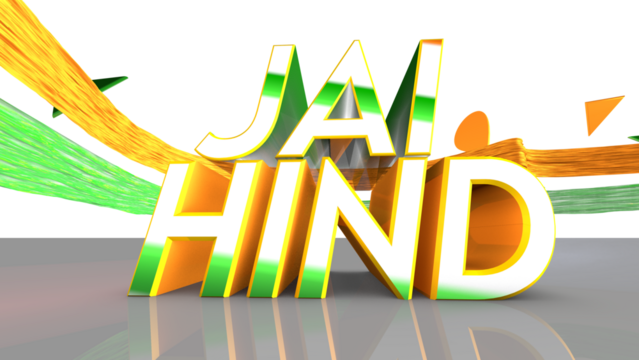 jai hind is a salutation and slogan that originally meant "Victory to Hindustan", and in contemporary colloquial usage usually means "Long live India" or "Salute to India".
