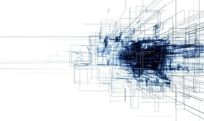 Futuristic Financial Algorithm Blueprint, intricate design showcasing advanced technology for financial analysis and prediction, vibrant colors, complex patterns.