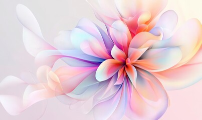 Fototapeta premium Colorful Abstract Floral Design with Soft Swirling Patterns