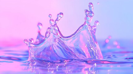 Vibrant Water Dance, a mesmerizing close-up of colorful droplets splashing in an ethereal display, capturing the beauty of fluid motion.