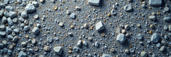 Grey granite gravel, textured background for concrete mix, surface, pebble, boulder