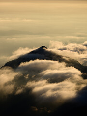 mountain in cloud