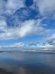 clouds over lake