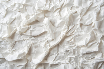 Obraz premium close up of a piece of paper with a lot of wrinkles and creases. The paper appears to be torn and crumpled, giving it a sense of disarray and chaos