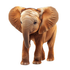 Fototapeta premium Big elephant looking isolated on white