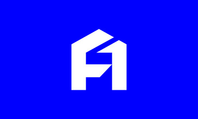 Letter A1 logo, number 1 logo, a one logo, letter F1, hexagon letter a logo, hexagon f letter logo, letter a house shape, hexagonal house shape, letter a with arrow, bold letter design simple app icon