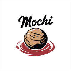 Vector Illustration of Mochi Dessert Capturing the Sweetness and Delight of Japanese Treats