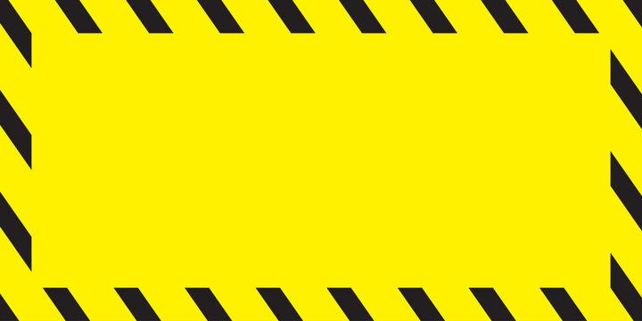 Warning safety yellow black diagonal stripes line caution hazard danger road sign symbol.