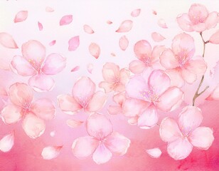 Fototapeta premium 飛んで舞っている桜の花びら