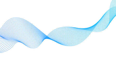 Wave with lines created using blend tool Abstract blue wave lines,abstract blue wave lines on white background,Curve wave seamless pattern. Line art striped graphic template,