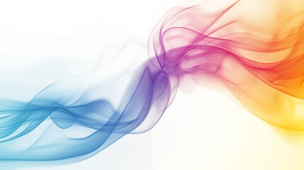 Colorful abstract smoke background with smooth waves and vibrant rainbow patterns