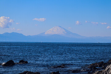 三浦半島から見た富士山