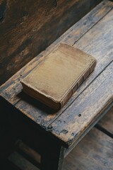 Obraz premium Book on Wooden Bench