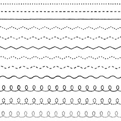 色鉛筆で描いた様々な線(シームレス)