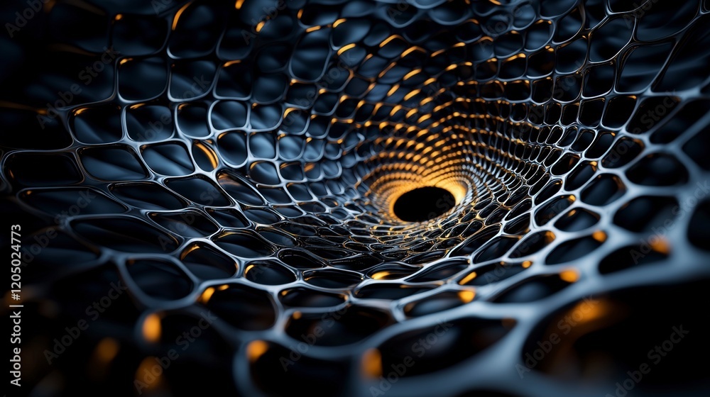 Fototapete dynamic surface texture transformation in a hypnotic 3d sphere digital art abstract environment clos