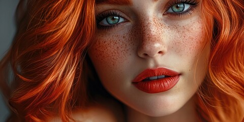 Fototapeta premium Woman with freckles