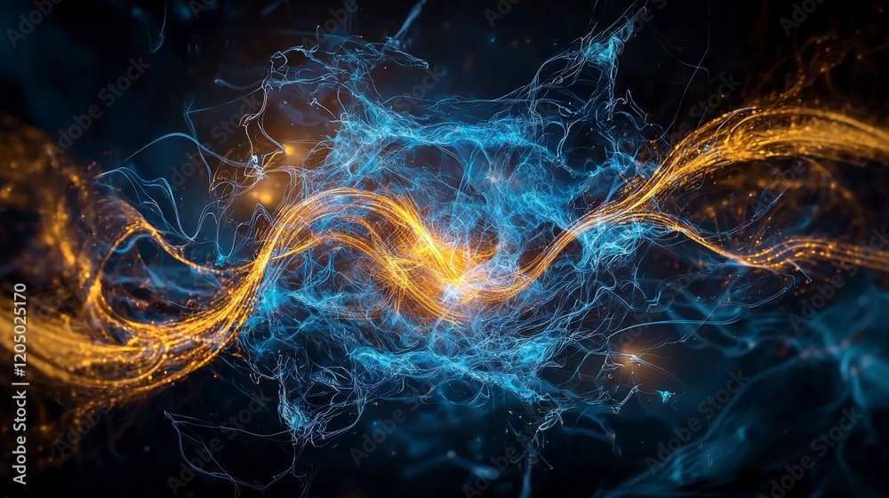 Leinwandbilder dynamic sound wave visualization abstract art digital medium dark environment close-up view conceptu